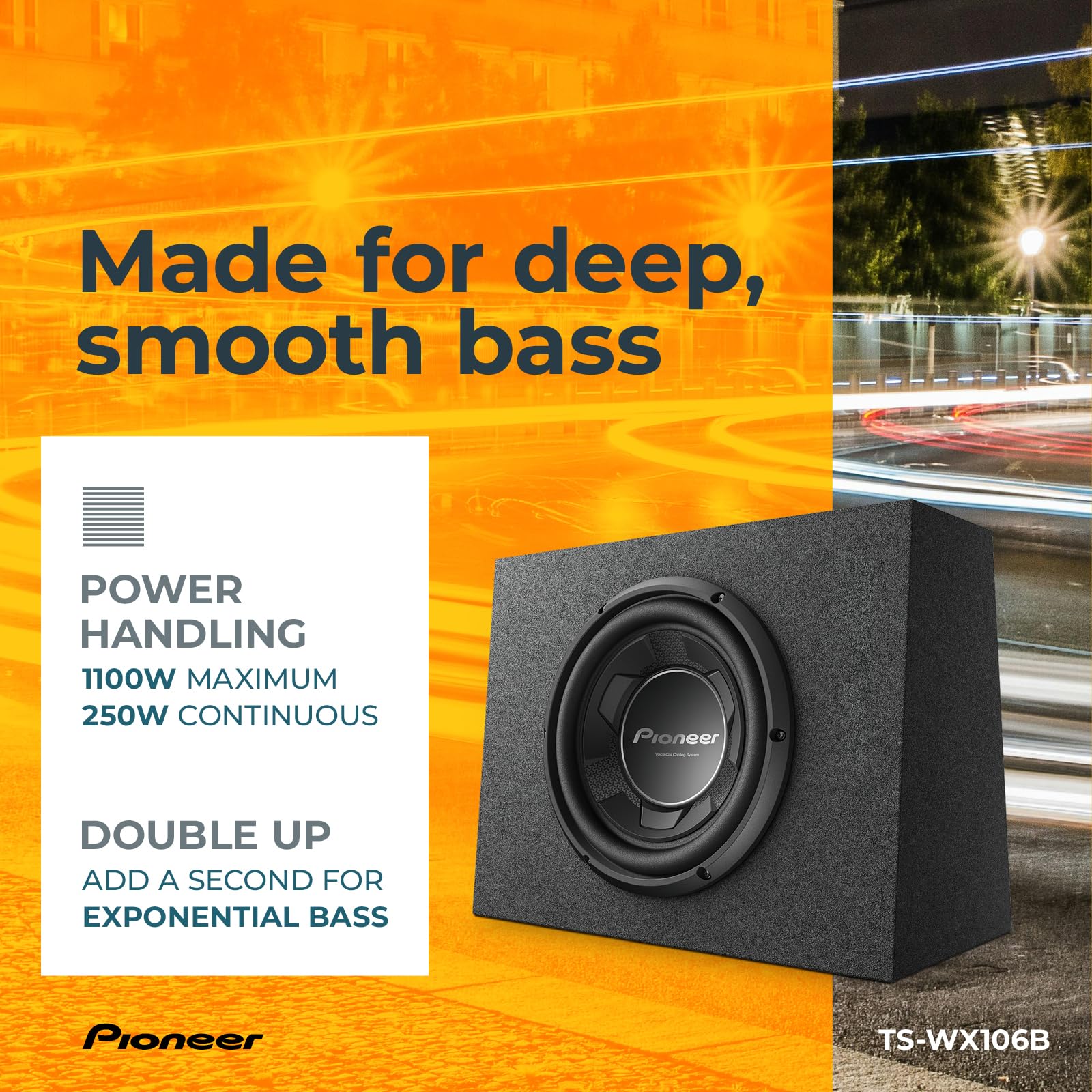Foto 5 pulgar | Subwoofer Pioneer TS-WX106B 10'' 1100 W Potencia Máxima - Venta Internacional