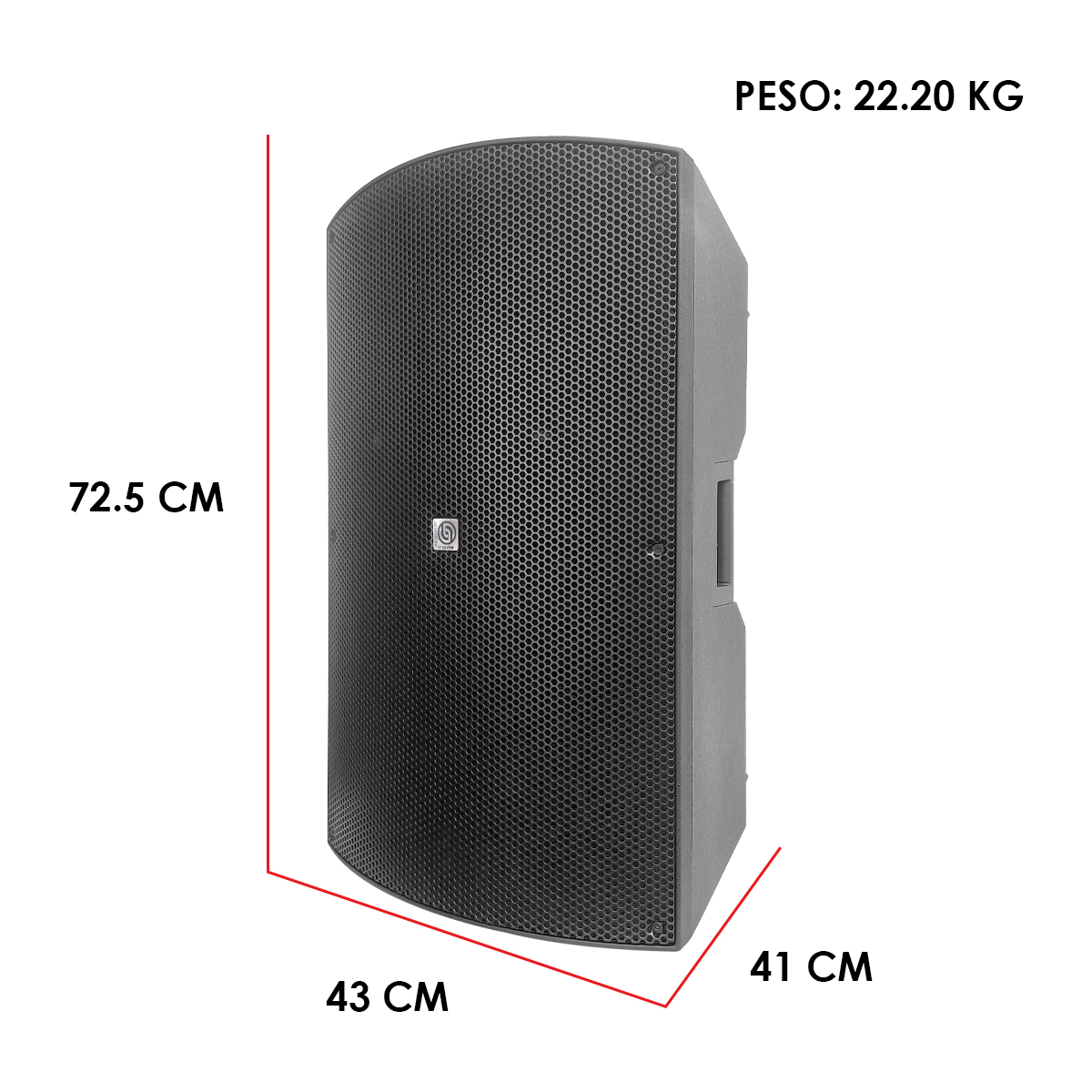 Foto 3 | Bafle Profesional Steelpro Bi-Amplificado 15 Bluetooth/DSP