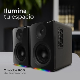 Foto 4 | Bocinas Acteck Dynamic Exact R Bs700 Inalambrico Sonido 2.0 Bluetooth 5.3 50w Rms Iluminacion Rgb Negro