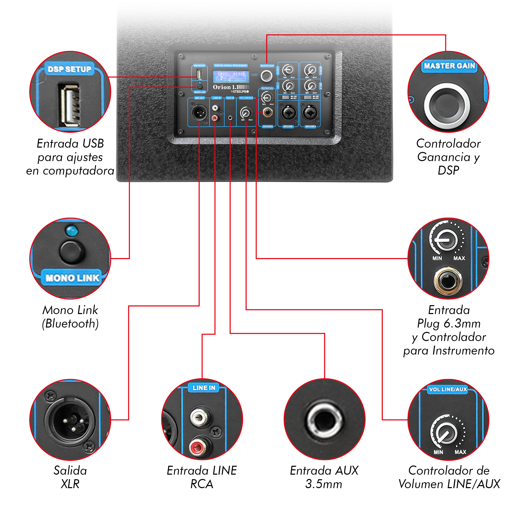 Foto 5 | Sistema De Audio Profesional Columna Orion
