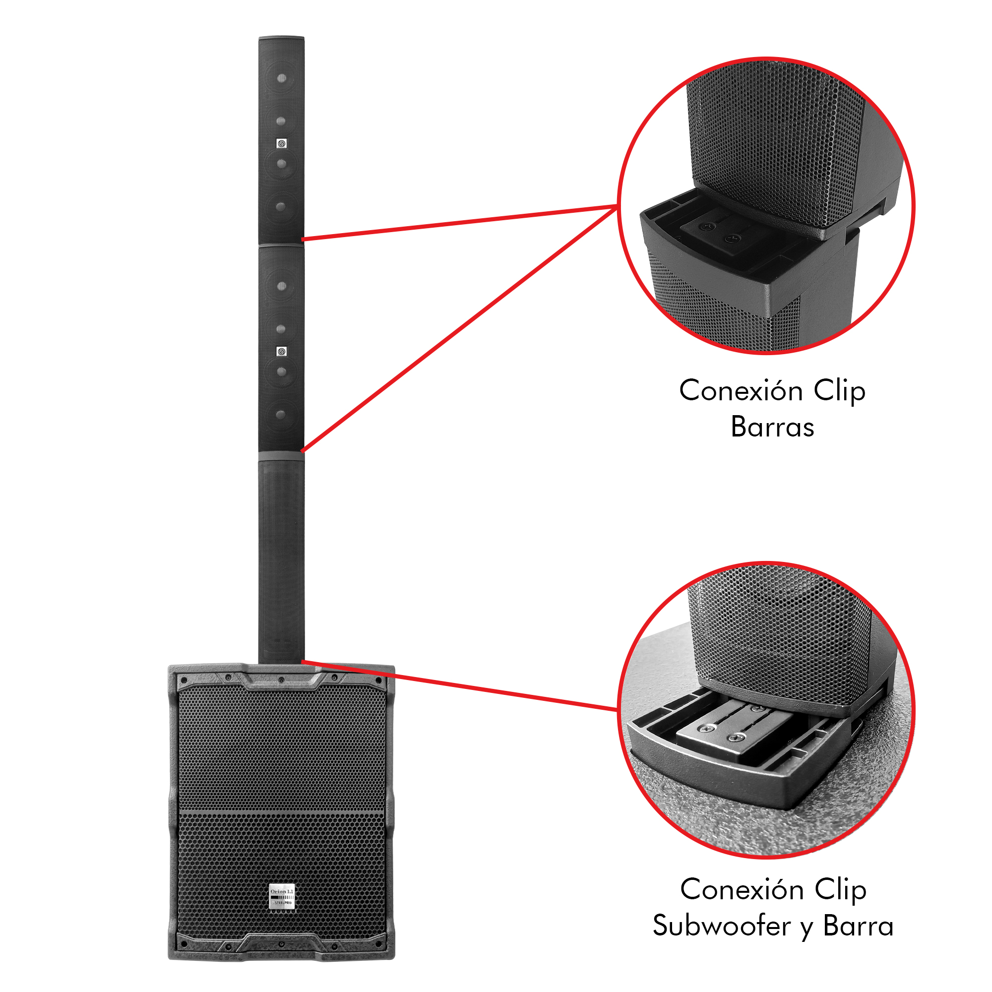 Foto 6 | Sistema De Audio Profesional Columna Orion