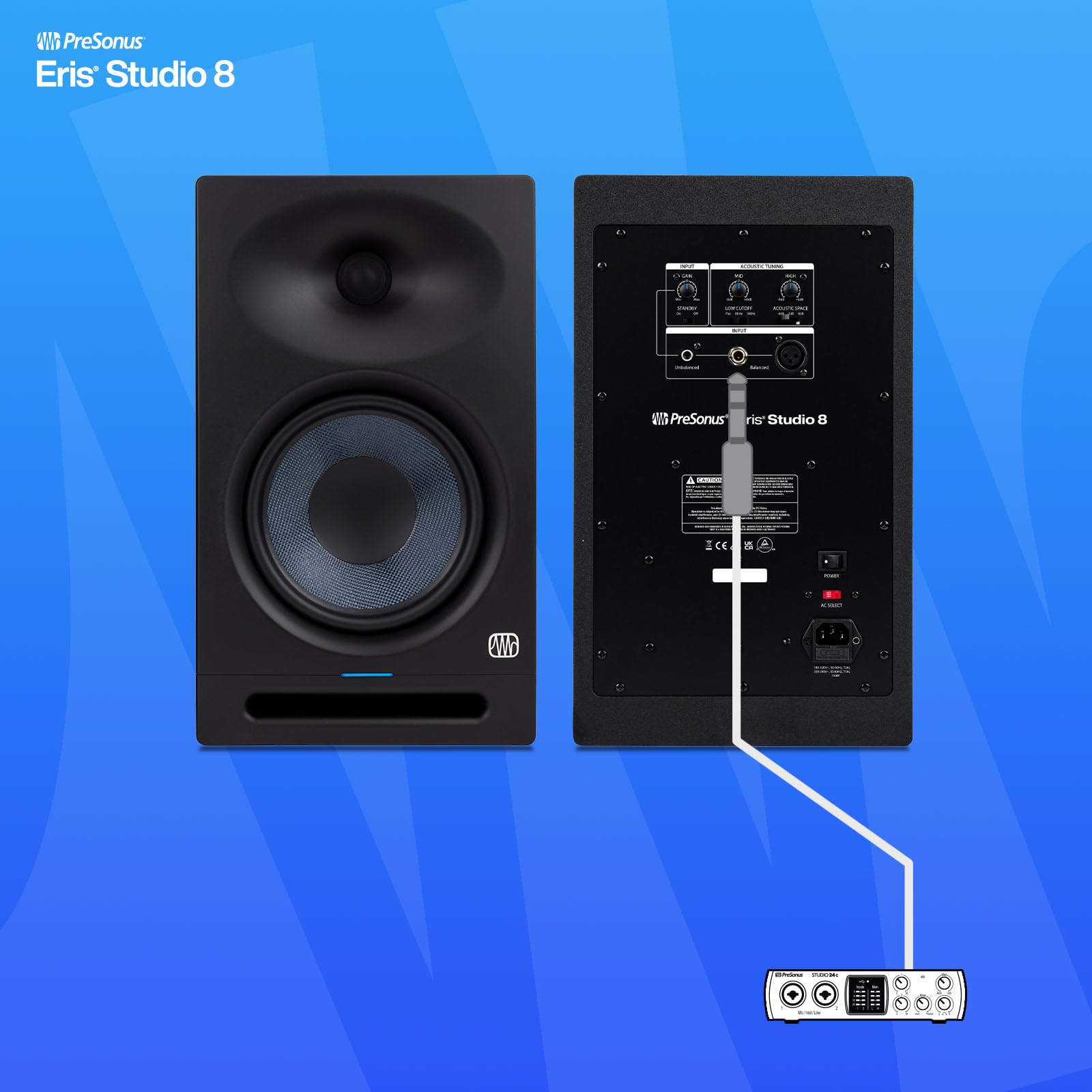 Foto 6 | Monitores De Estudio Presonus Eris Studio 8 De 8 Pulgadas, 2 Vías, Activos - Venta Internacional.