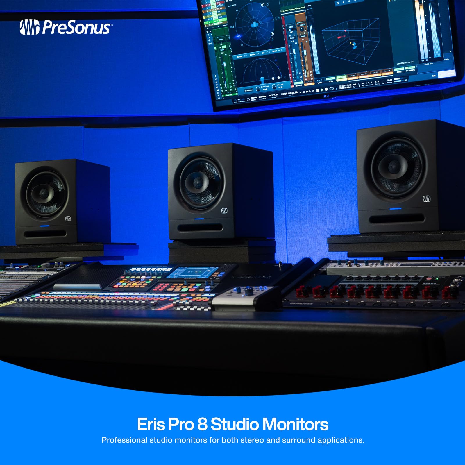 Foto 3 | Monitor De Estudio Presonus Eris Pro 8 De 2 Vías Con Biamplificación De 8 Pulgadas - Venta Internacional.
