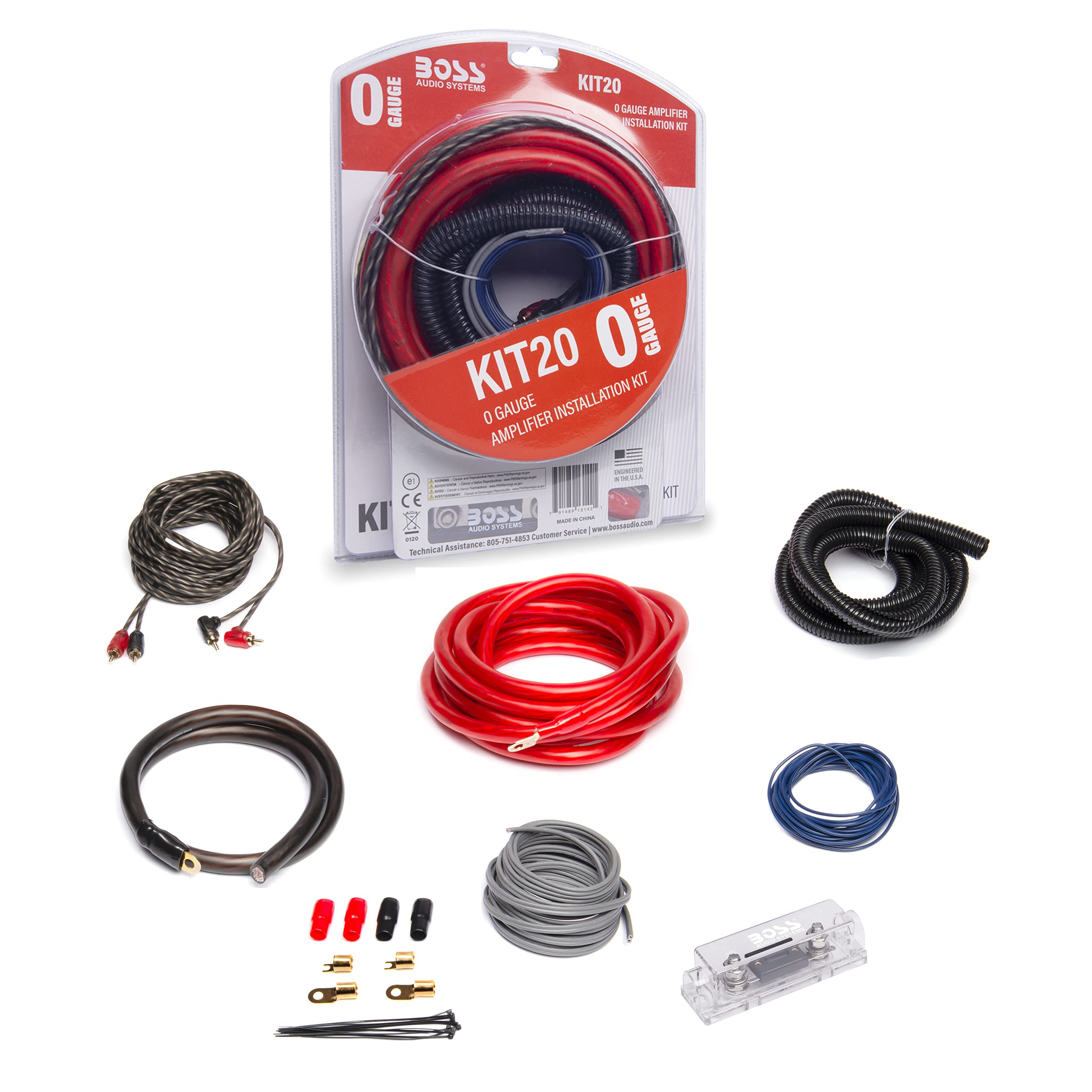 Foto 1 | Kit De Cableado Para Instalación De Amplificadores De Coche Boss Audio Kit20 0ga - Venta Internacional.
