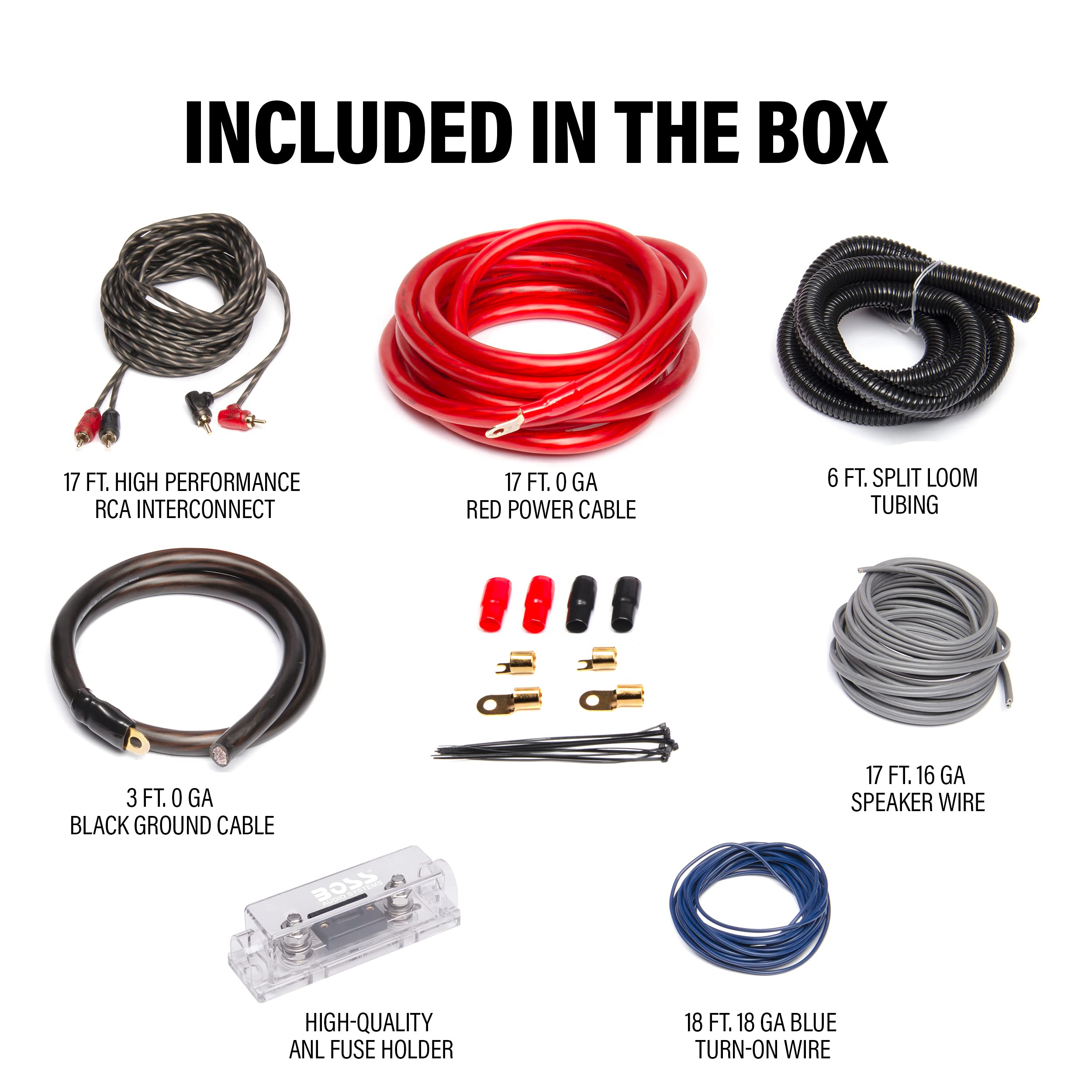 Foto 3 | Kit De Cableado Para Instalación De Amplificadores De Coche Boss Audio Kit20 0ga - Venta Internacional.