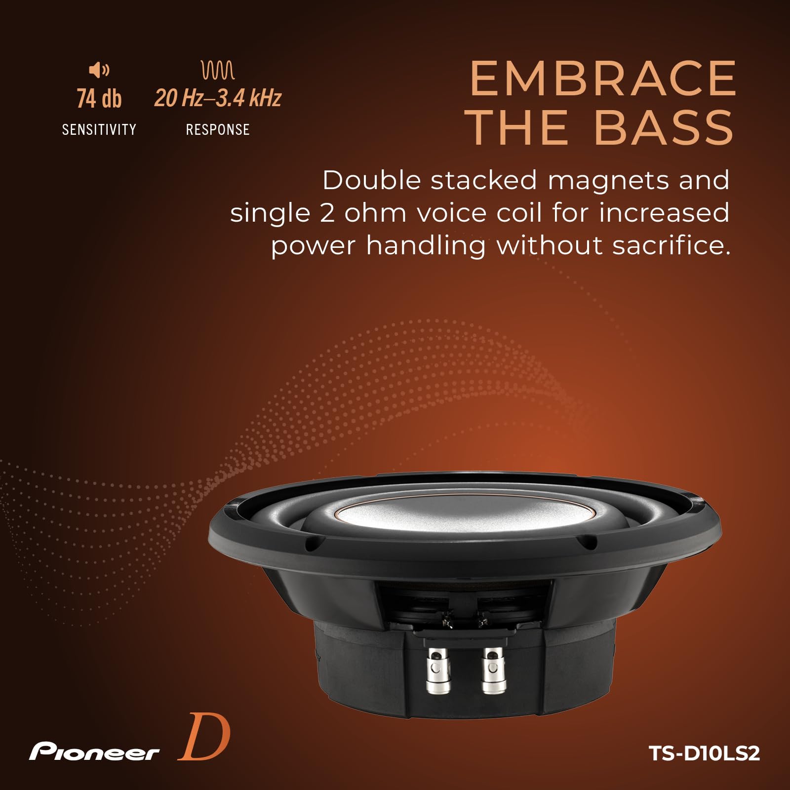 Foto 6 pulgar | Subwoofer Pioneer 10 Pulgadas 1300 W 2 Ohmios - Venta Internacional