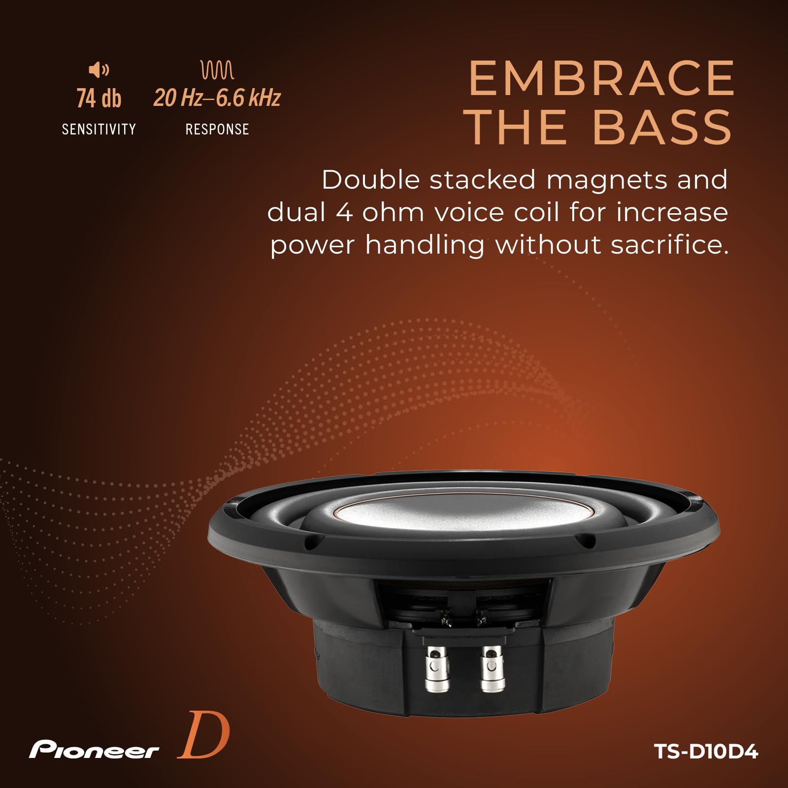 Foto 6 pulgar | Subwoofer Pioneer 10 Pulgadas 1500 W Doble Bobina de Voz - Venta Internacional