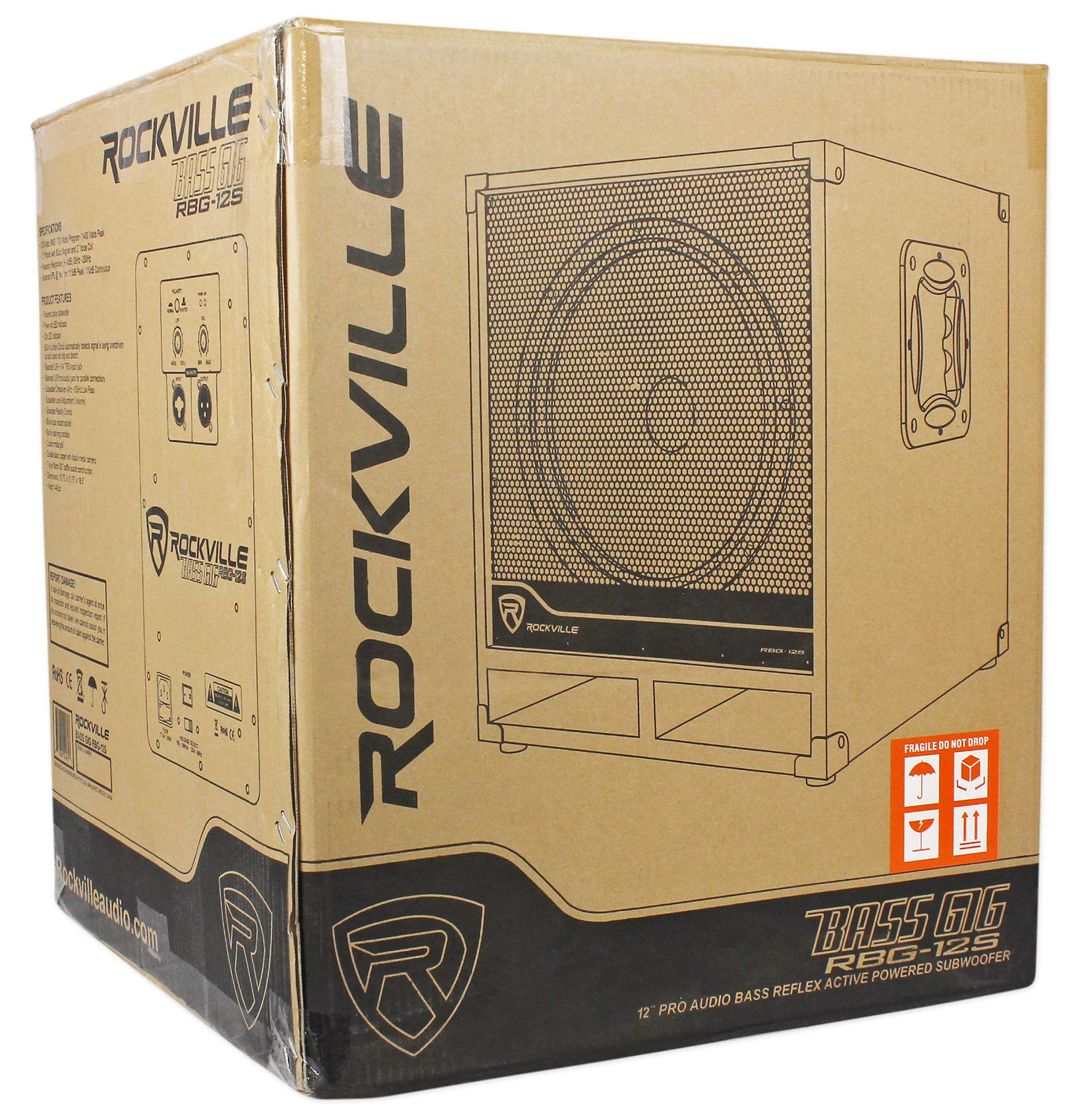 Foto 6 | Subwoofer Pa Rockville Rbg12s Bass Gig 1400 W 30 Cm Con Led - Venta Internacional.