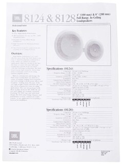 Foto 7 | Altavoz De Techo Jbl 8124 De Rango Completo 70v/100v 6w (paquete De 4) - Venta Internacional.