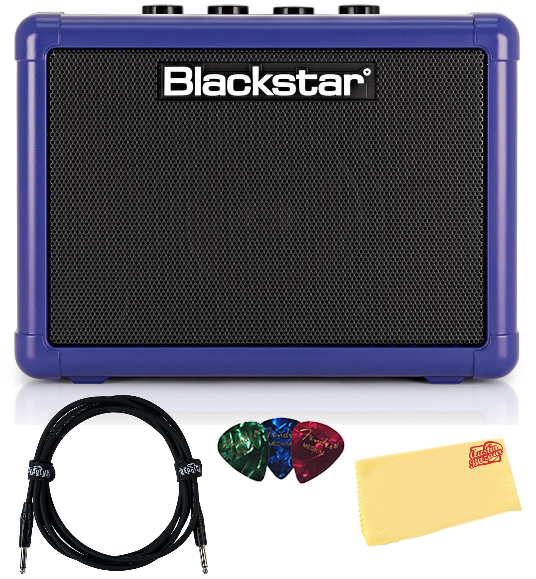 Foto 2 pulgar | Miniamplificador Blackstar Fly 3 Azul Real Con Cable, Púas Y Tela - Venta Internacional.
