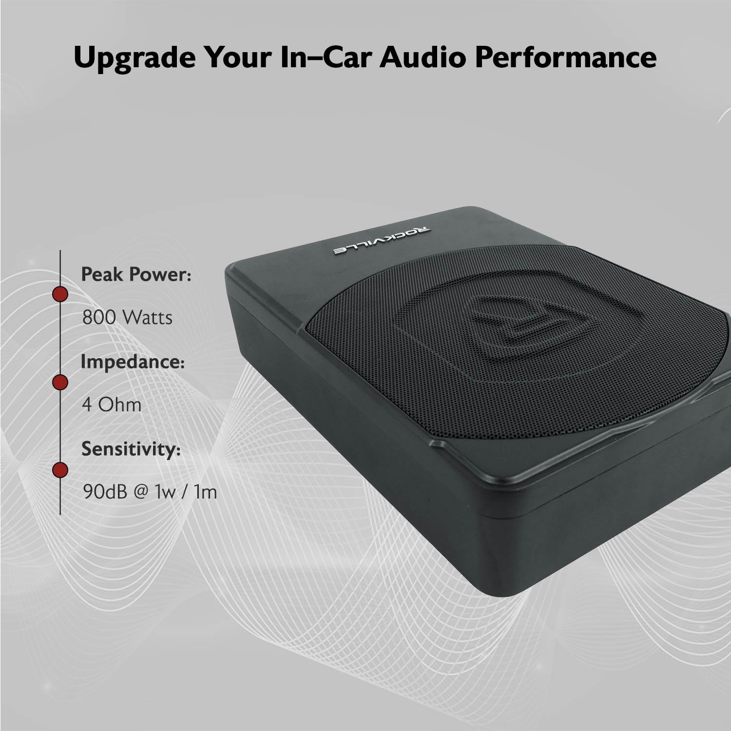 Foto 8 pulgar | Subwoofer Para Coche Rockville Ss10p 10 800 W Slim Para Debajo Del Asiento - Venta Internacional.