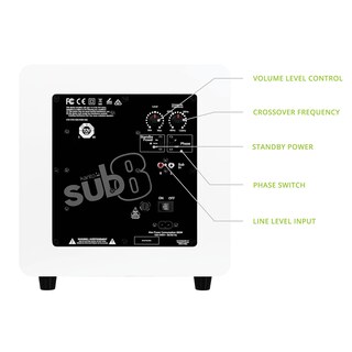 Foto 3 | Subwoofer Kanto Sub8vmw, Alimentación Sellada, 300 W, Potencia Máxima De 8 Pulgadas - Venta Internacional.