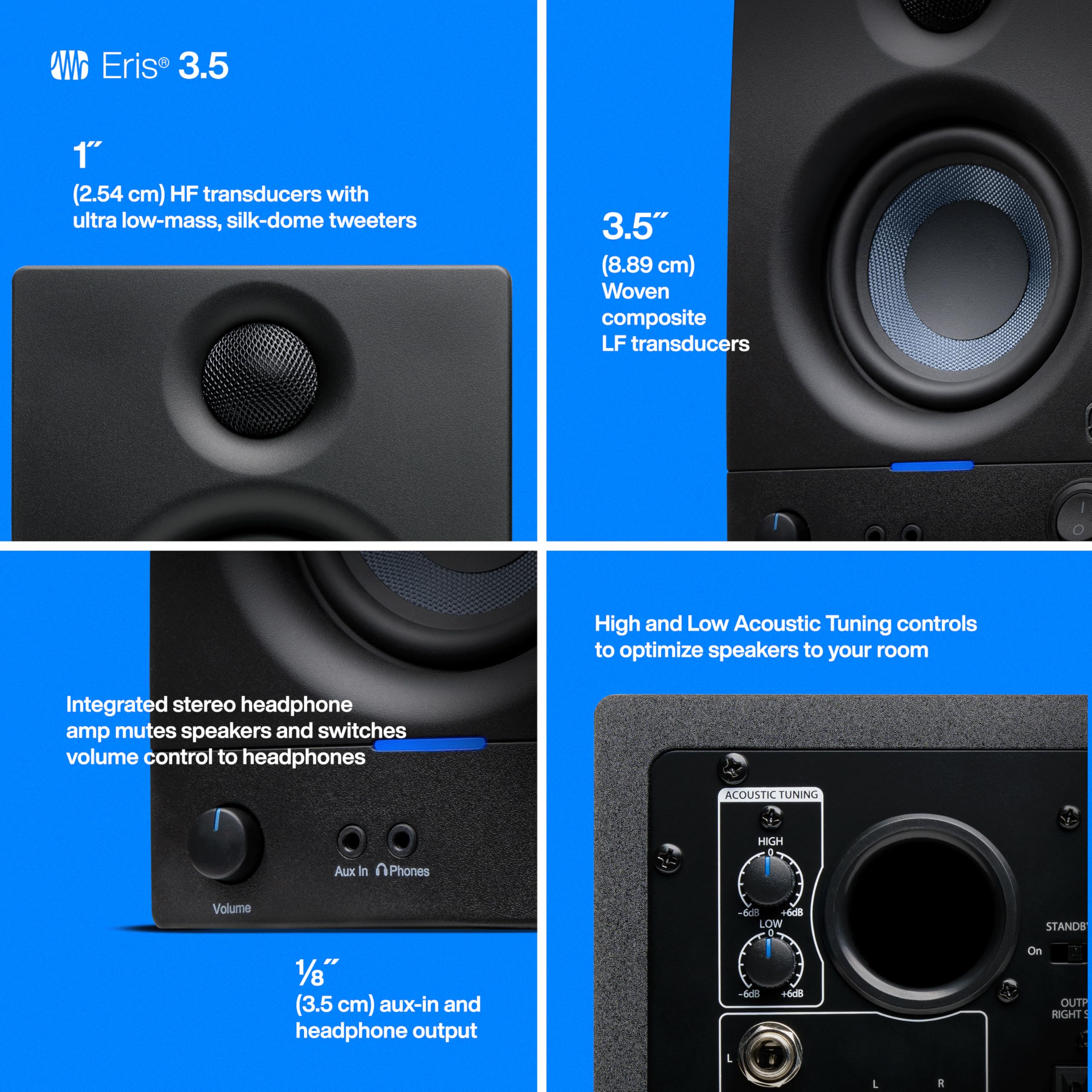 Foto 5 pulgar | Monitor De Estudio Presonus Eris 3.5 Powered Near Field Par - Venta Internacional.