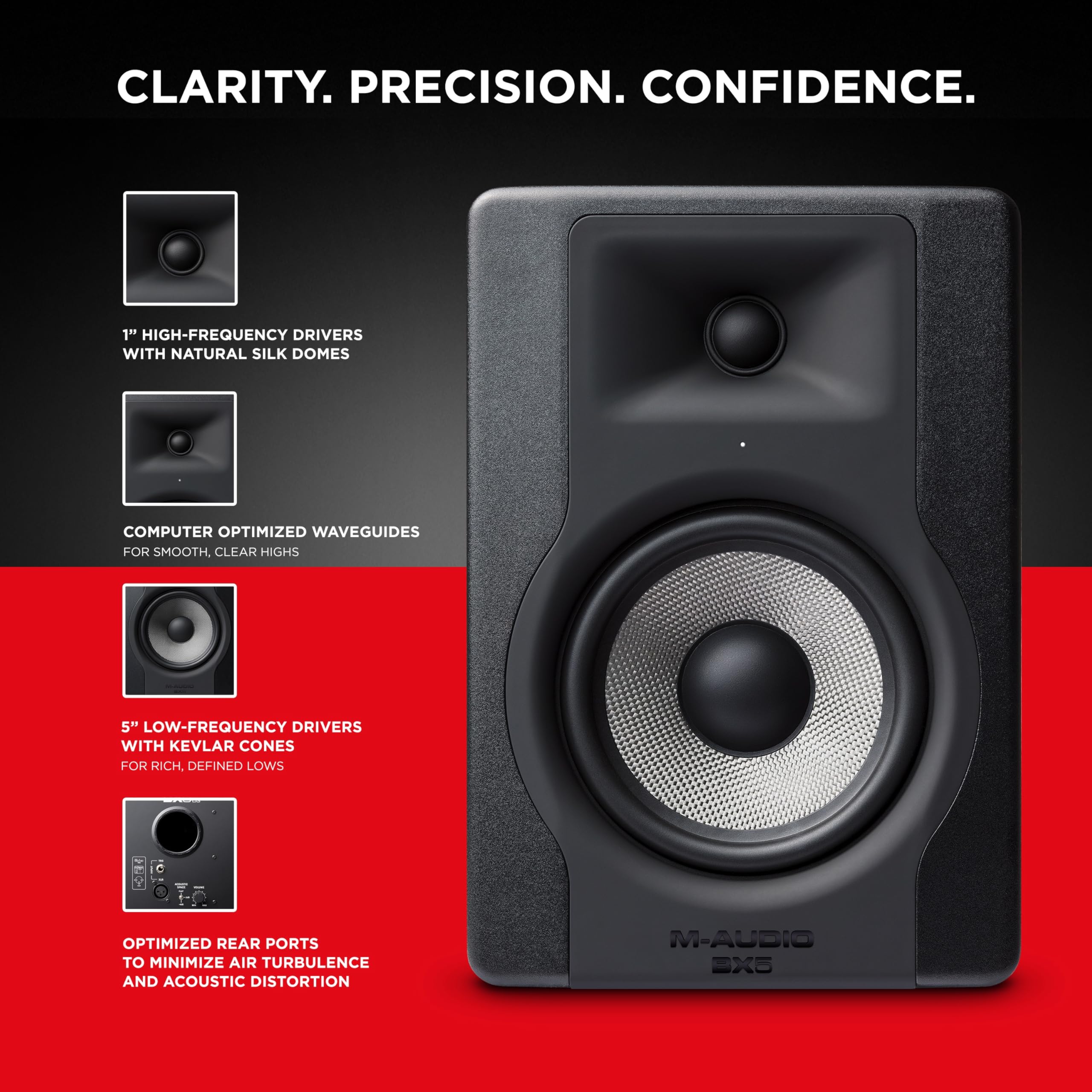 Foto 3 | Altavoz Monitor De Estudio M-audio Bx5 100 W 5 Pulgadas Negro - Venta Internacional.