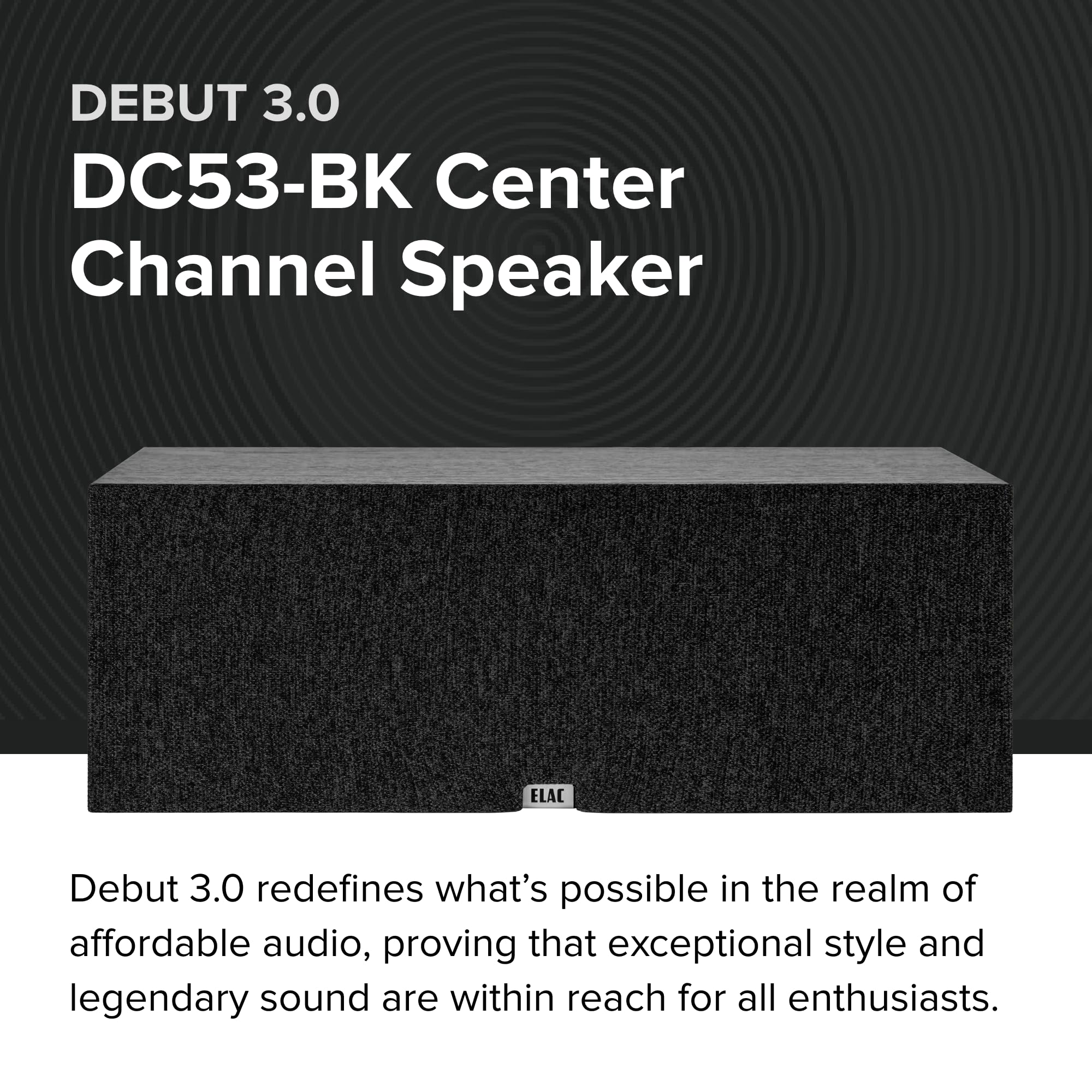 Foto 3 pulgar | Altavoz De Canal Central Elac Debut 3.0 Dc53-bk Black Ash - Venta Internacional.