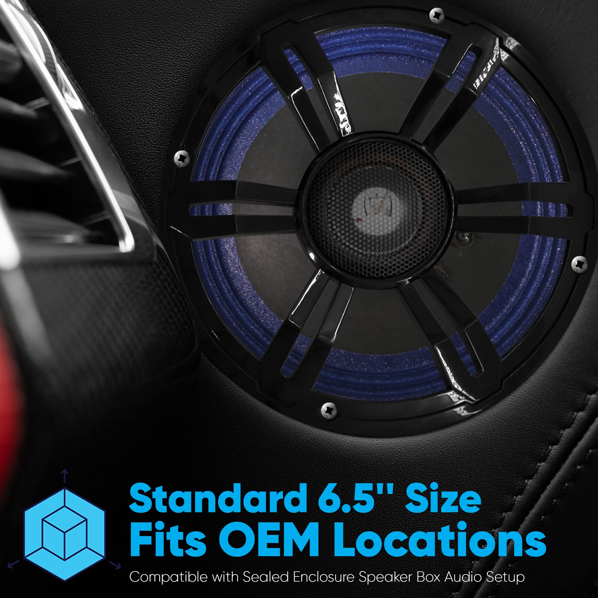 Foto 4 pulgar | Altavoz Pyle Para Coche  Subwoofer De 6 5 Pulgadas  150 W  4 Ohmios  Negro/azul - Venta Internacional.