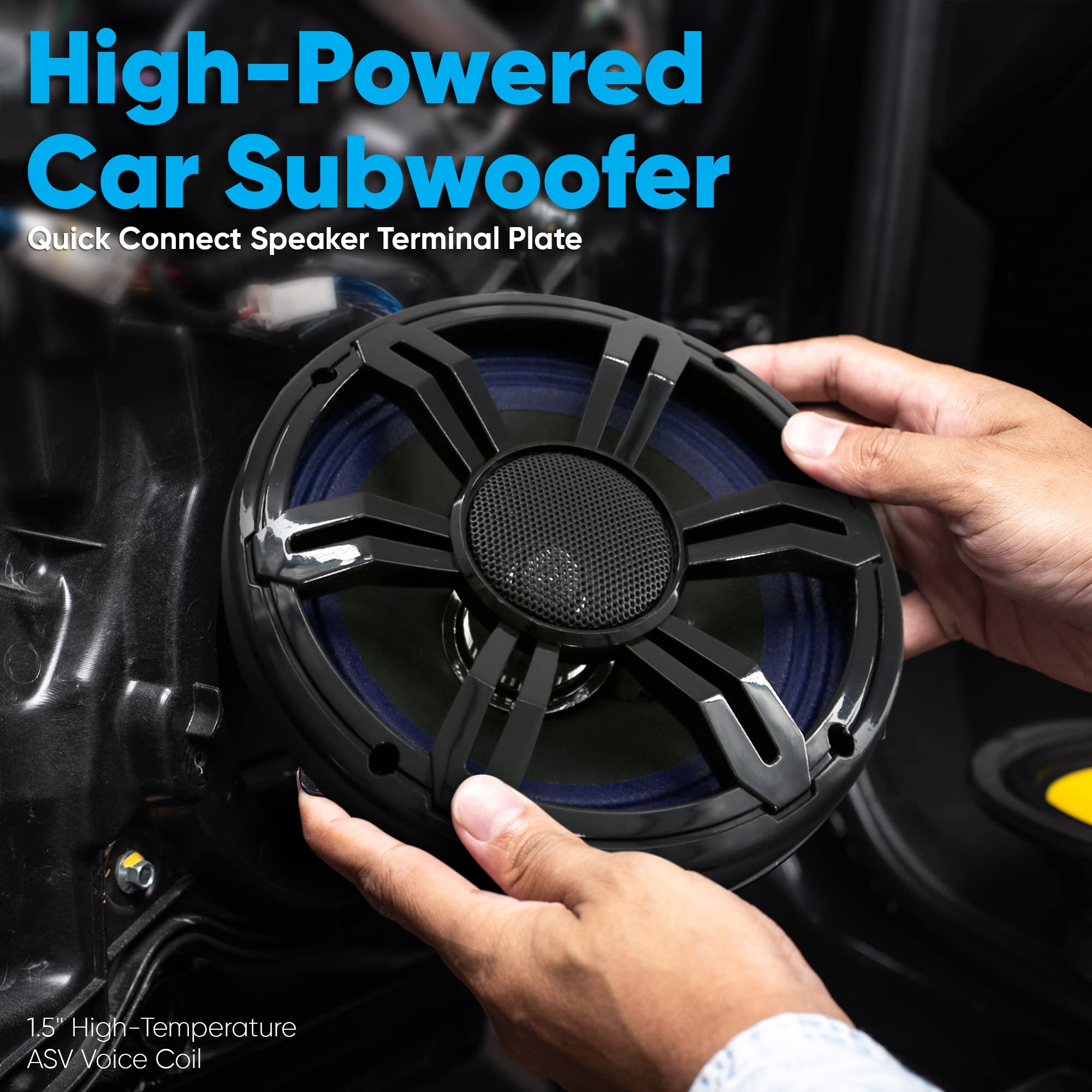Foto 5 pulgar | Altavoz Pyle Para Coche  Subwoofer De 6 5 Pulgadas  150 W  4 Ohmios  Negro/azul - Venta Internacional.