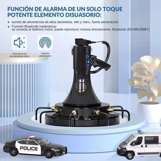 Foto 2 | Megáfono Recargable con Grabador y Sirena Eo Safe Imports Esi-8621 color Negro