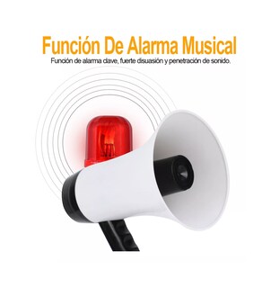Foto 4 | Megáfono Bluetooth con Grabador Reproductor Y Sirena Usb Blanco