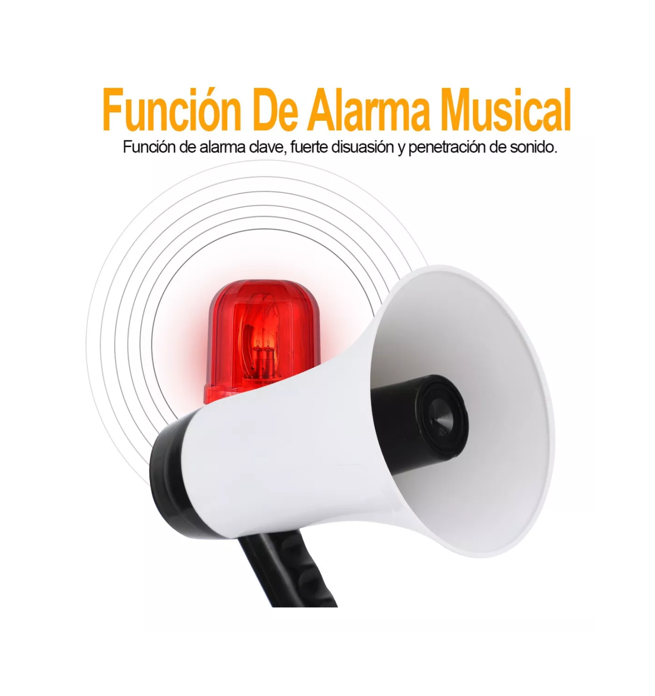 Foto 5 pulgar | Megáfono Bluetooth con Grabador y Reproductor Usb Blanco