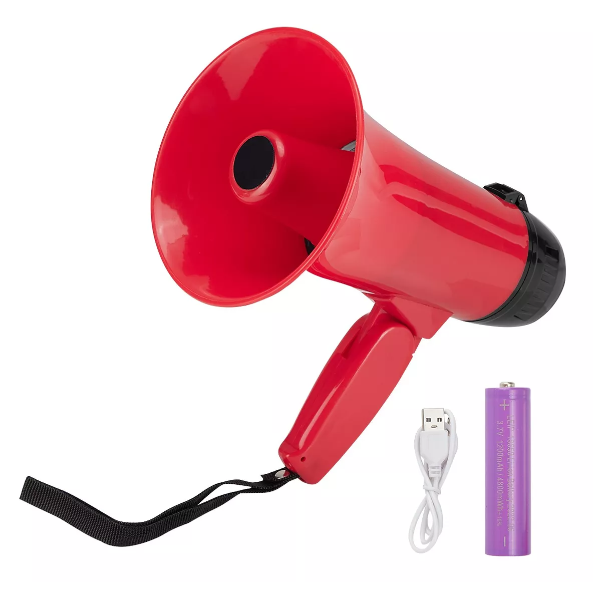 Foto 2 pulgar | Megáfono Usb con Sirena Bluetooth Y Grabador Recargable Eo Safe Imports Esi-13026 Rojo