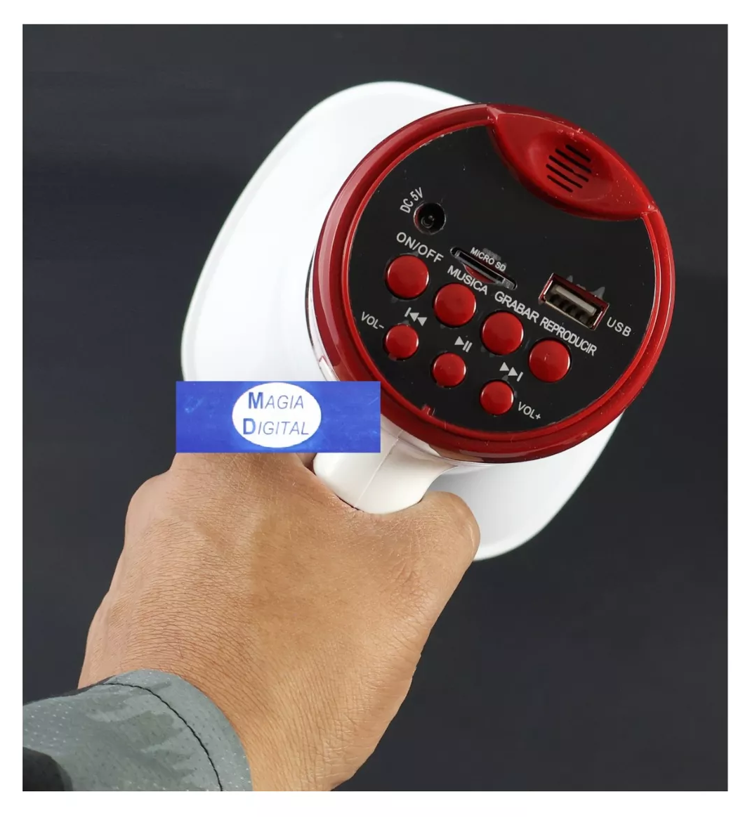 Foto 4 pulgar | Megáfono Recargable Mitzu Usb 30w Grabador Correa Meg-650rd