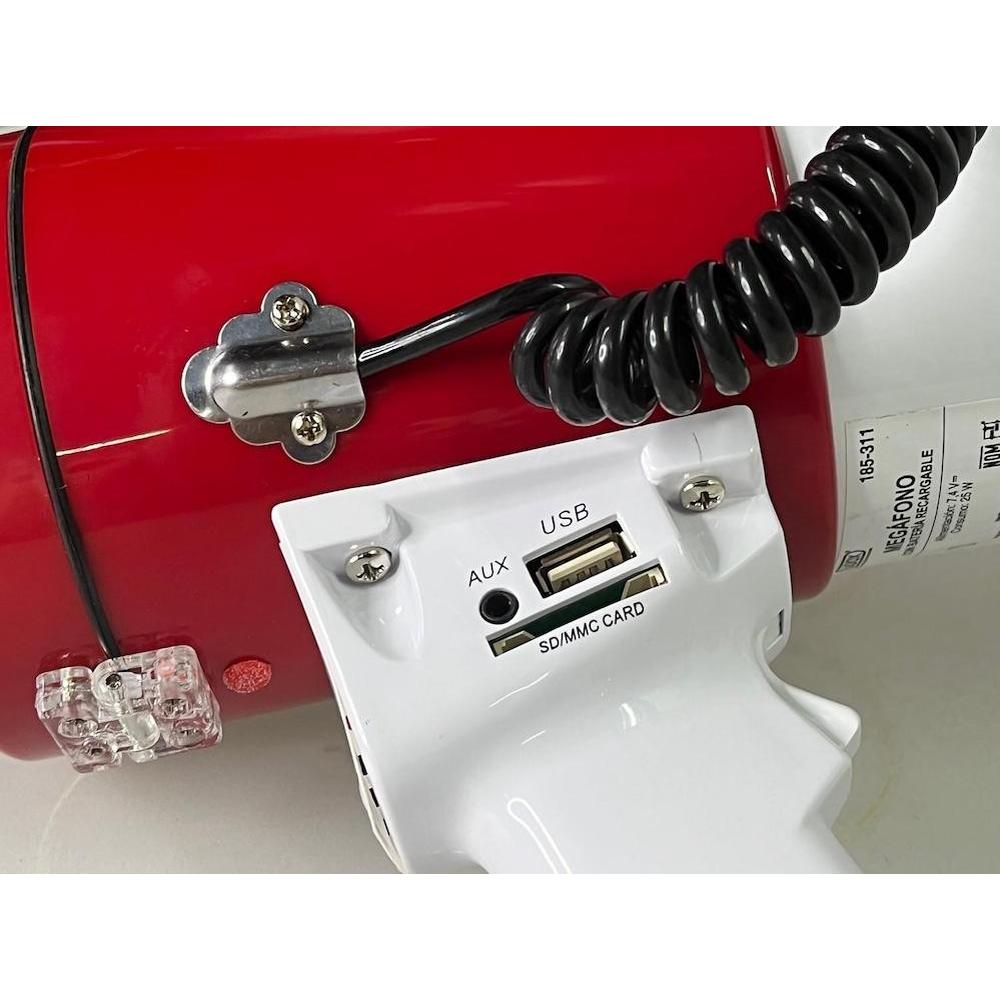 Foto 3 pulgar | Megáfono con Batería Recargable Usb Radox Sd 9pulgadas 25w