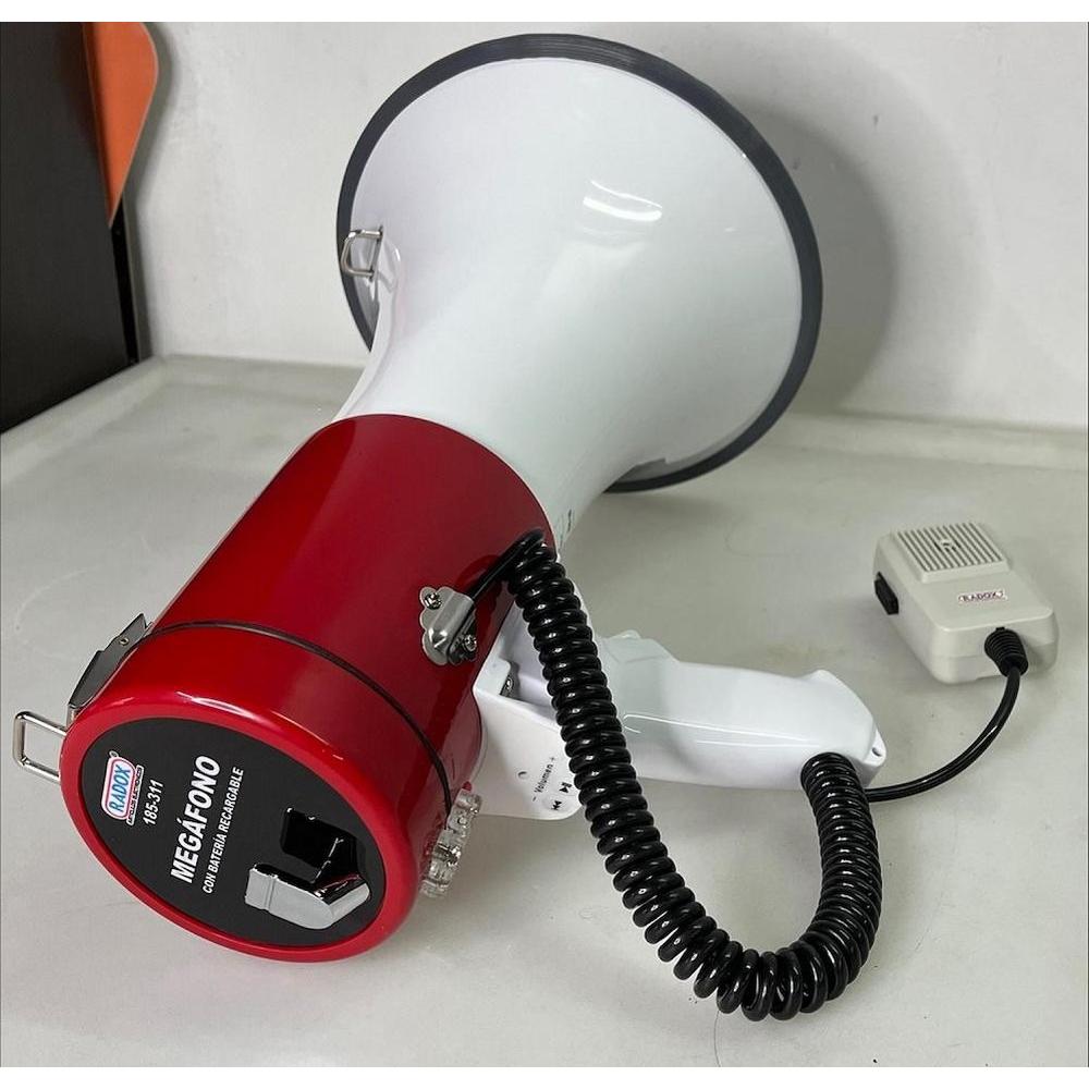 Foto 4 | Megáfono con Batería Recargable Usb Radox Sd 9pulgadas 25w