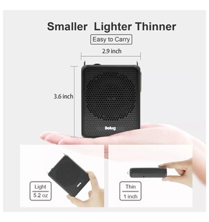 Foto 2 | Mini Amplificador De Voz Digital Portátil 8w Negro Belug