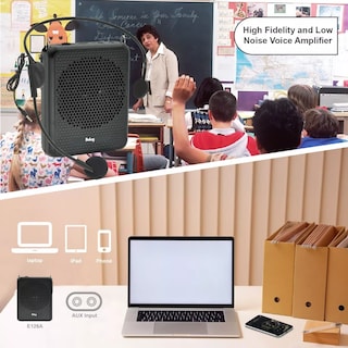 Foto 4 | Mini Amplificador De Voz Digital Portátil 8w Negro Belug