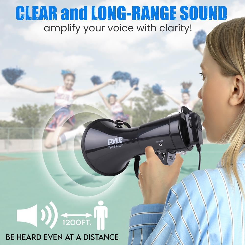 Foto 4 pulgar | Altavoz De Megáfono Pyle Pmp53in De 50 W Con Sirena De Alcance De 1700 Yardas - Venta Internacional.