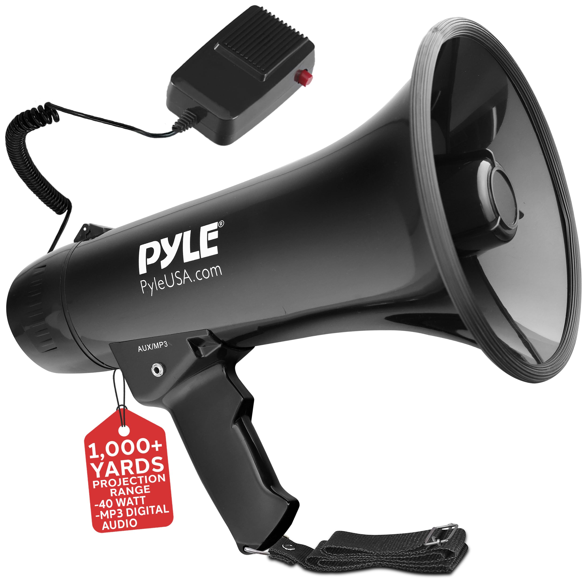 Foto 2 pulgar | Altavoz Megáfono Pyle Pa Bullhorn Con Sirena De 1000 Yardas - Venta Internacional.