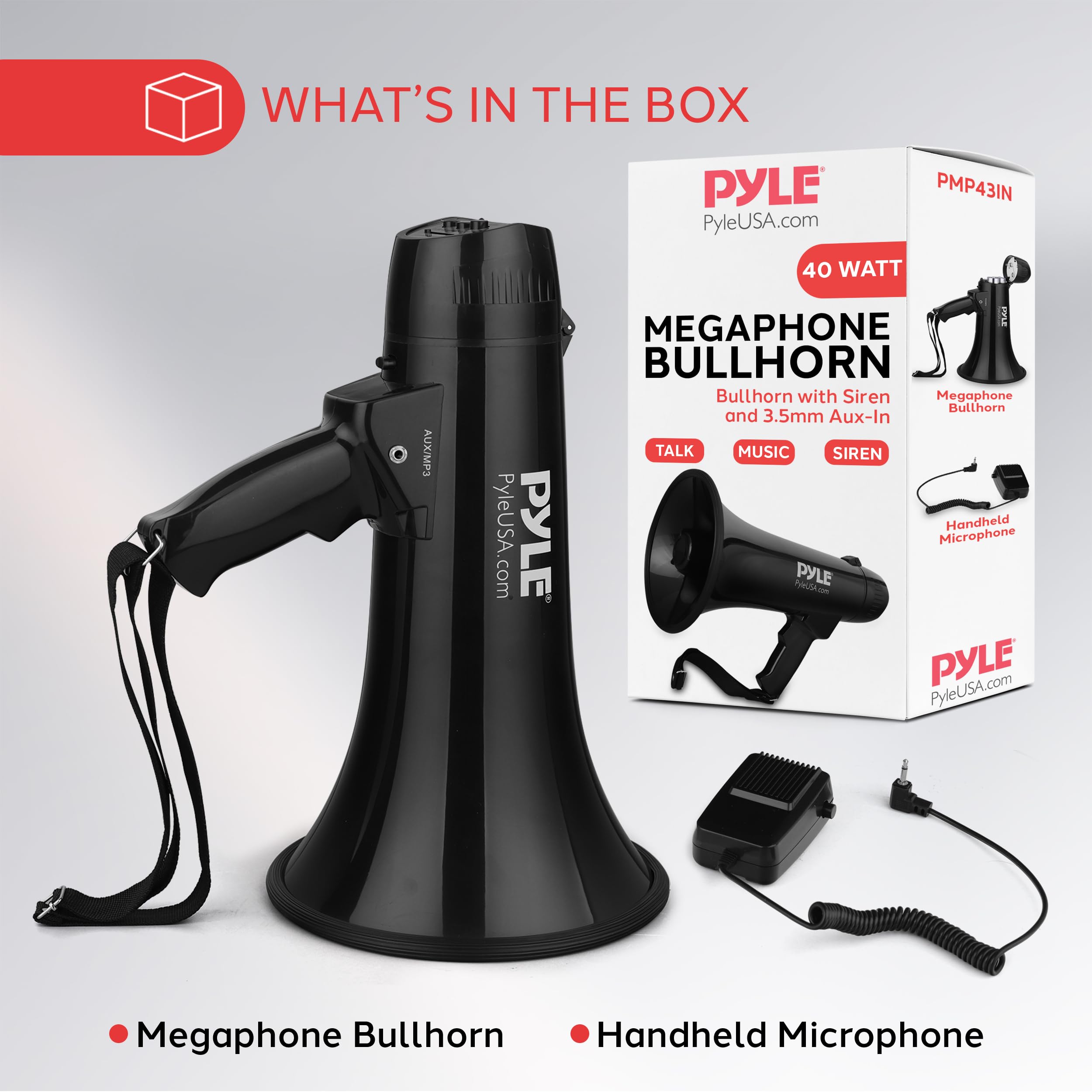 Foto 7 pulgar | Altavoz Megáfono Pyle Pa Bullhorn Con Sirena De 1000 Yardas - Venta Internacional.