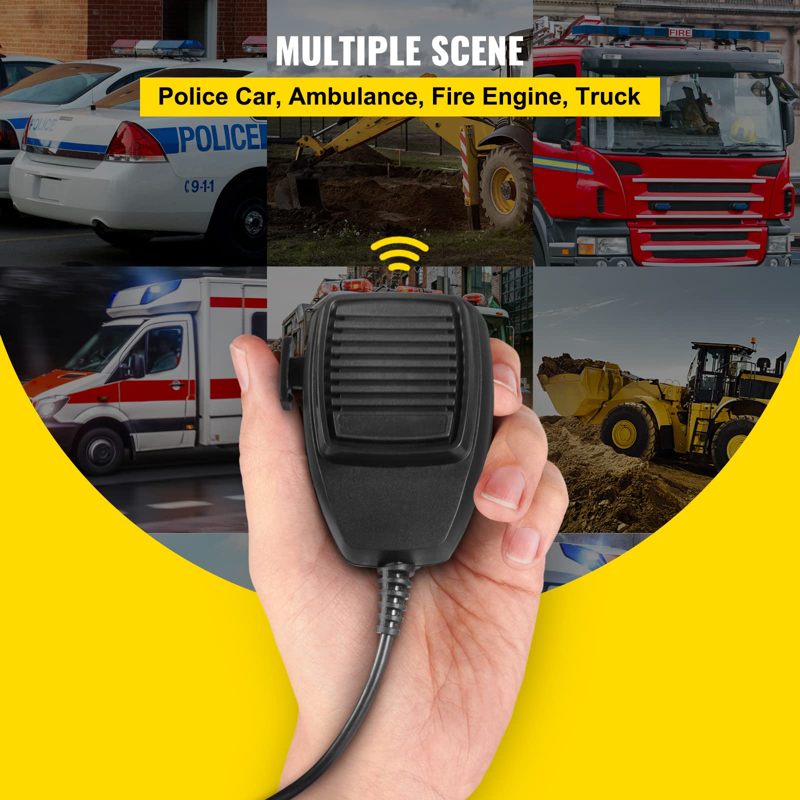 Foto 7 pulgar | Alarma De Aviso De Coche Vevor Police Sirens, 200 W, 9 Tonos, 12 V Dc - Venta Internacional.