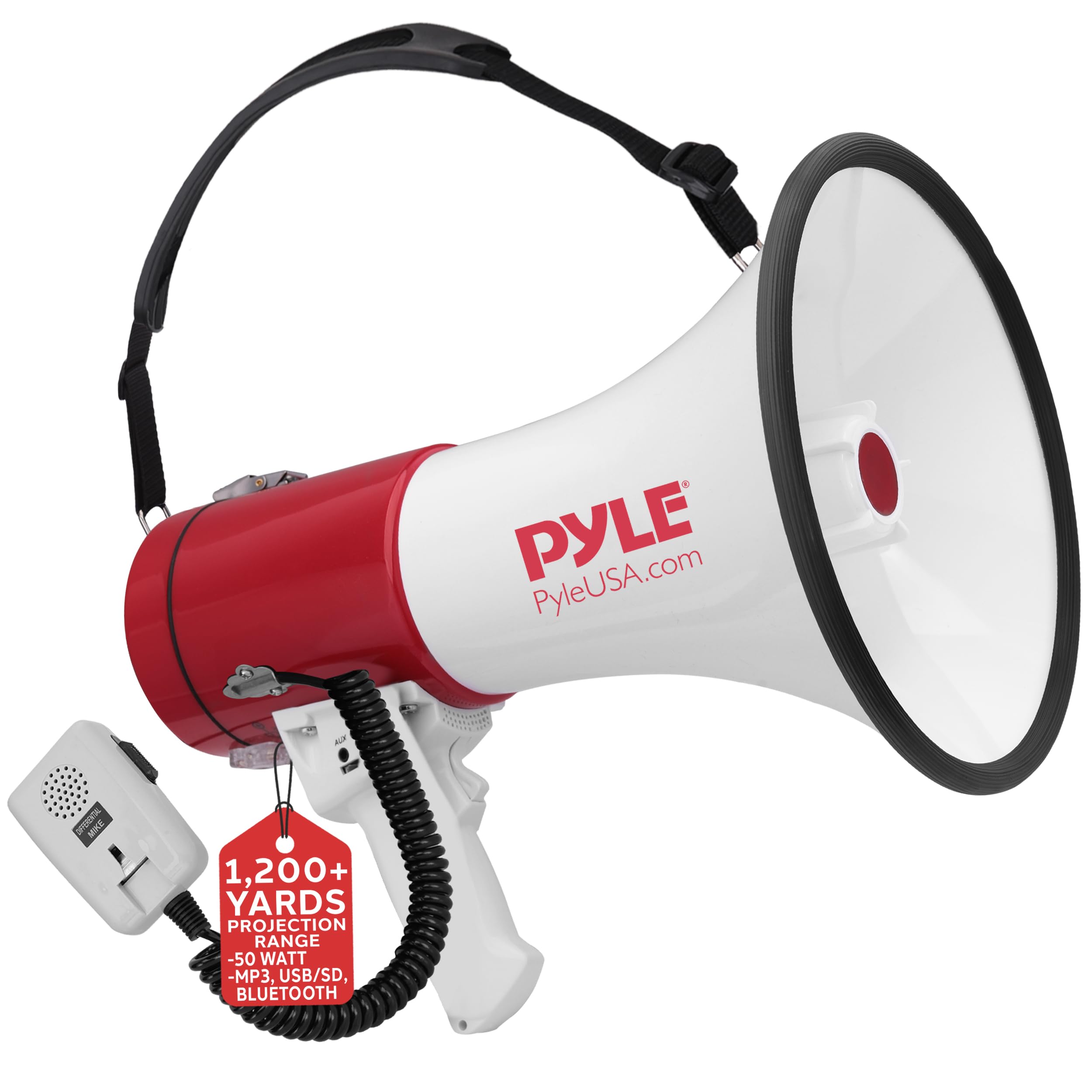 Foto 2 pulgar | Megáfono Portátil Pyle Pmp52bt 50 W 1200y - Venta Internacional