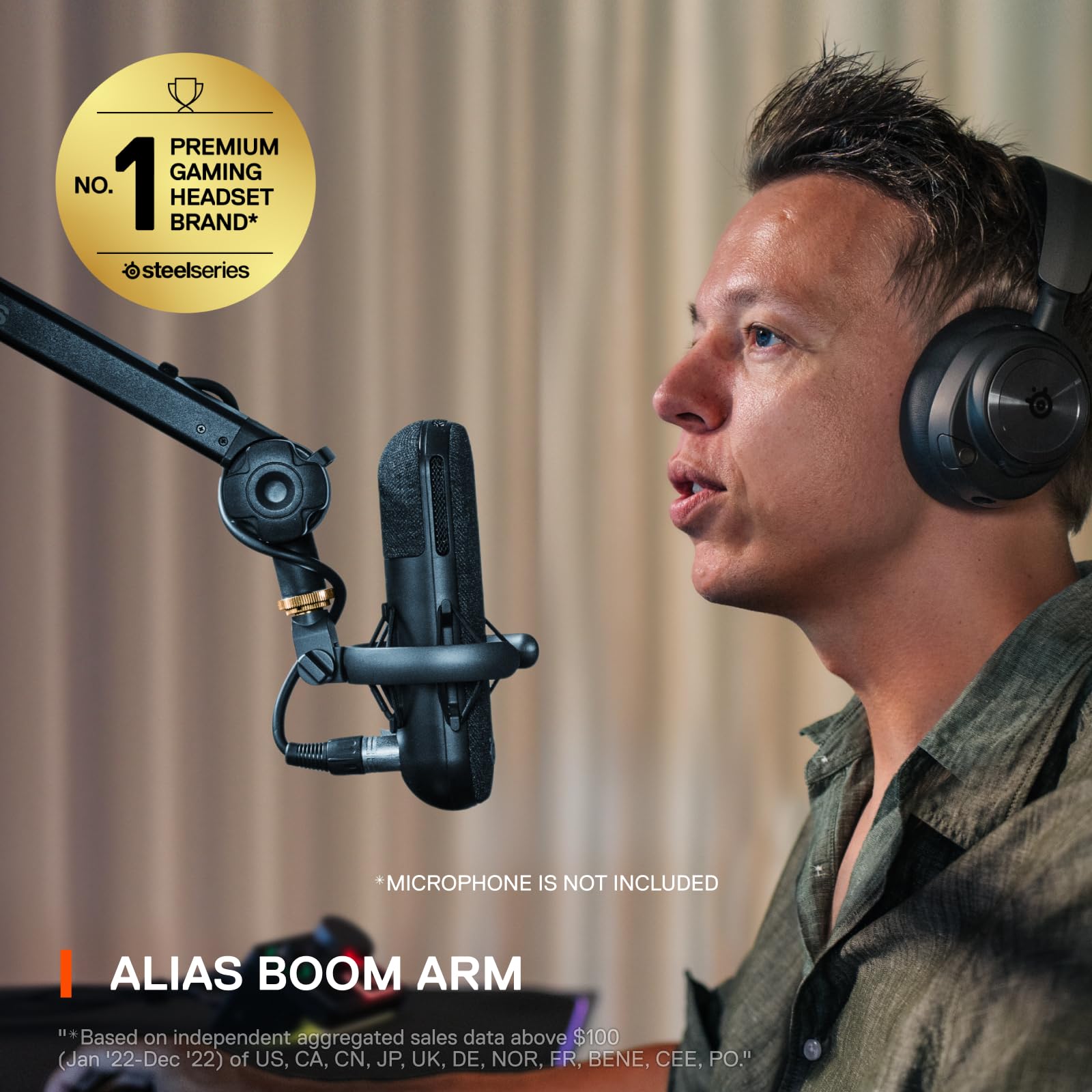 Foto 2 | Mic Boom Arm Steelseries Alias/alias Pro Para Juegos - Venta Internacional.