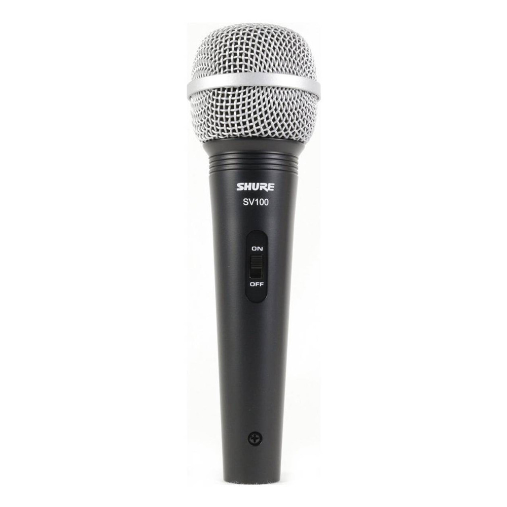 Micrófono Profesional Shure SV100 con Interruptor de Encendido en Negro