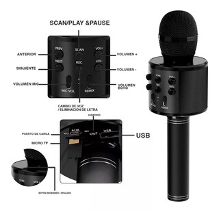Foto 3 | Micrófono de Karaoke Eo Safe Imports ESI-4991 color Negro