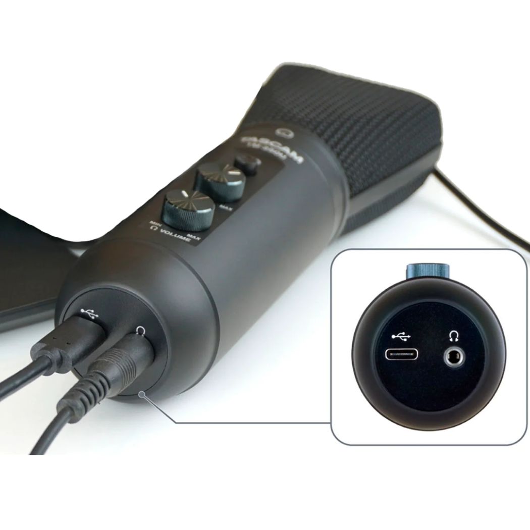 Foto 3 | Micrófono para Pódcast Tascam TM-250U Negro Condensador USB