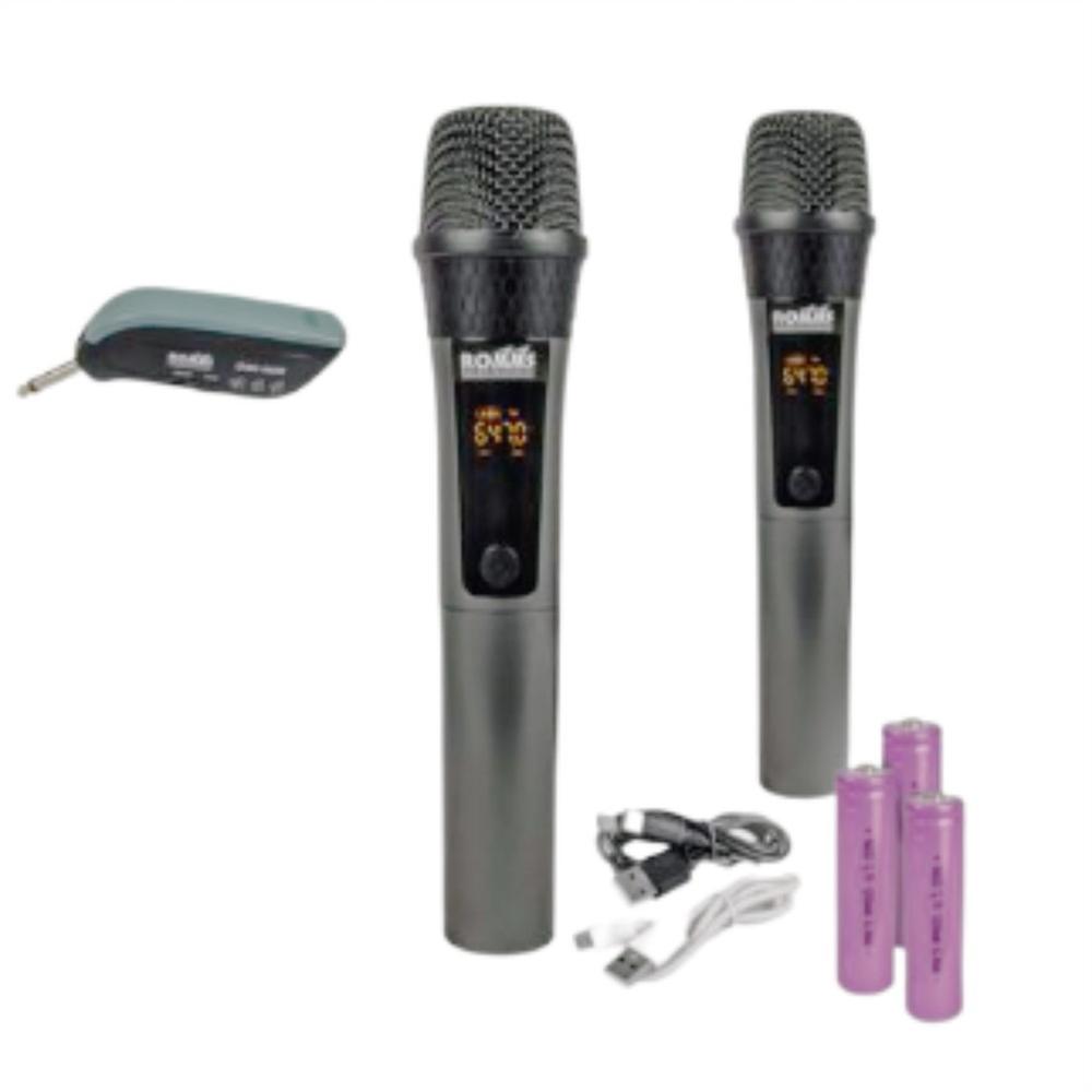 Set 2 Microfonos Inalambricos Uhf 25 Frecuencias Mc-382m