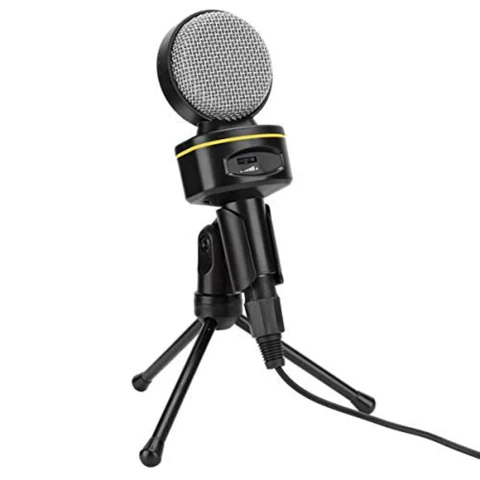 Micrófono Condensador 930b Brandtrendy Semiprofesional Para Pc Y Móviles Con Tripié, Color Oscuro