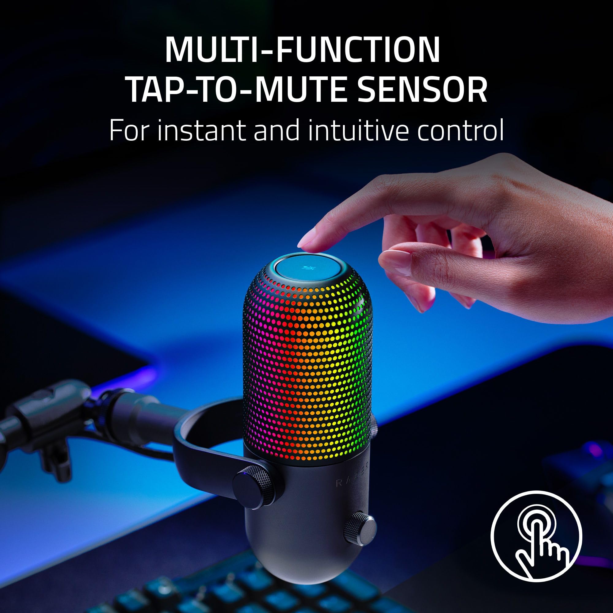 Foto 4 pulgar | Micrófono Usb Razer Seiren V3 Chroma Rgb Con Transmisión Y Juego - Venta Internacional.