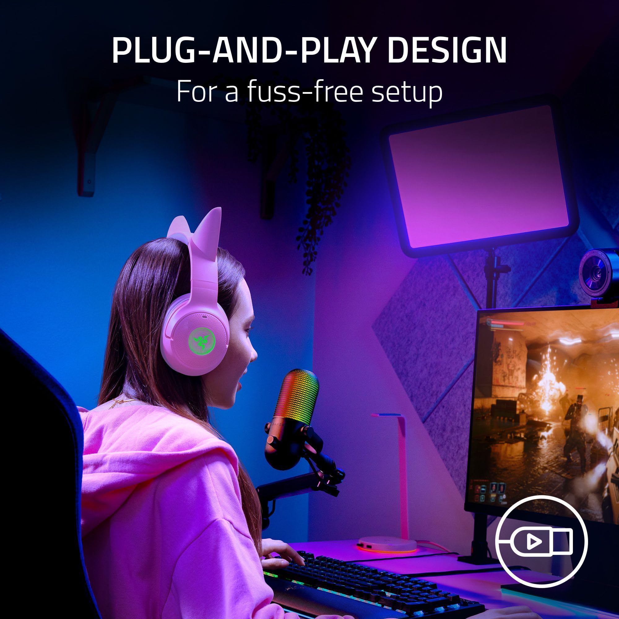 Foto 7 pulgar | Micrófono Usb Razer Seiren V3 Chroma Rgb Con Transmisión Y Juego - Venta Internacional.