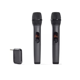 Foto 1 | 2 Micrófonos Receptor Doble Canal Inalambrico Eo Safe Imports Esi-16164 Negro
