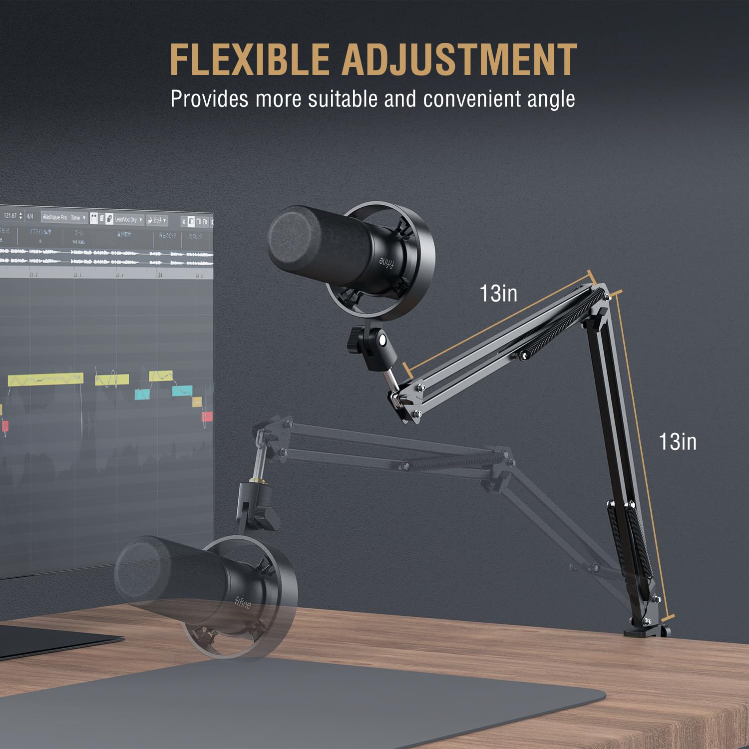 Foto 7 | Kit De Micrófonos Para Podcasts Fifine K688 Usb/xlr Dynamic Con Boom Arm - Venta Internacional.
