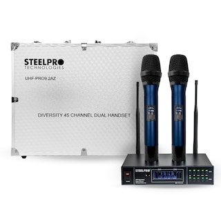Foto 1 | Micrófono Uhf Profesional Azul Frecuen Multicanal Steelpro