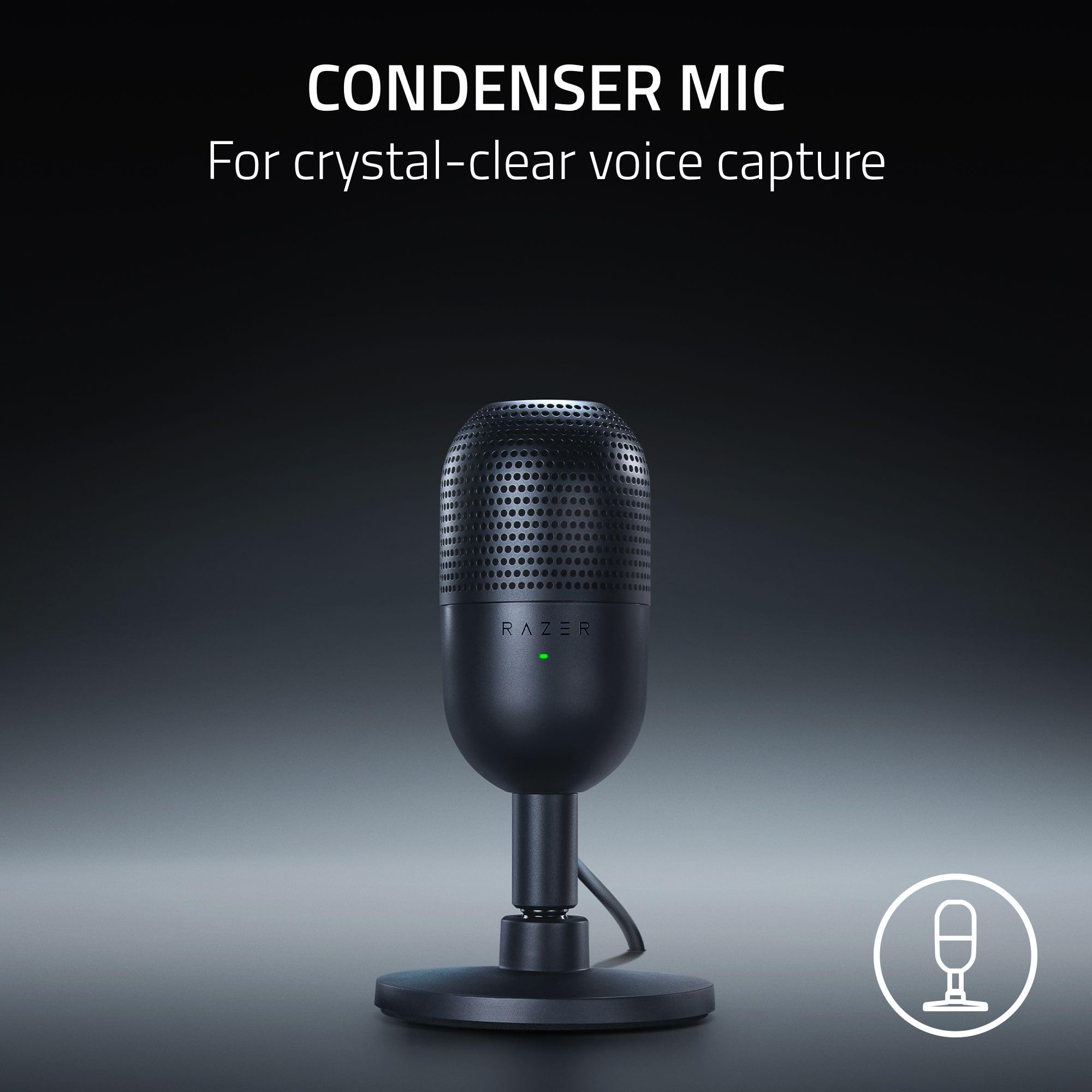 Foto 2 | Micrófono Usb Razer Seiren V3 Mini Micrófono De Condensador Negro - Venta Internacional.