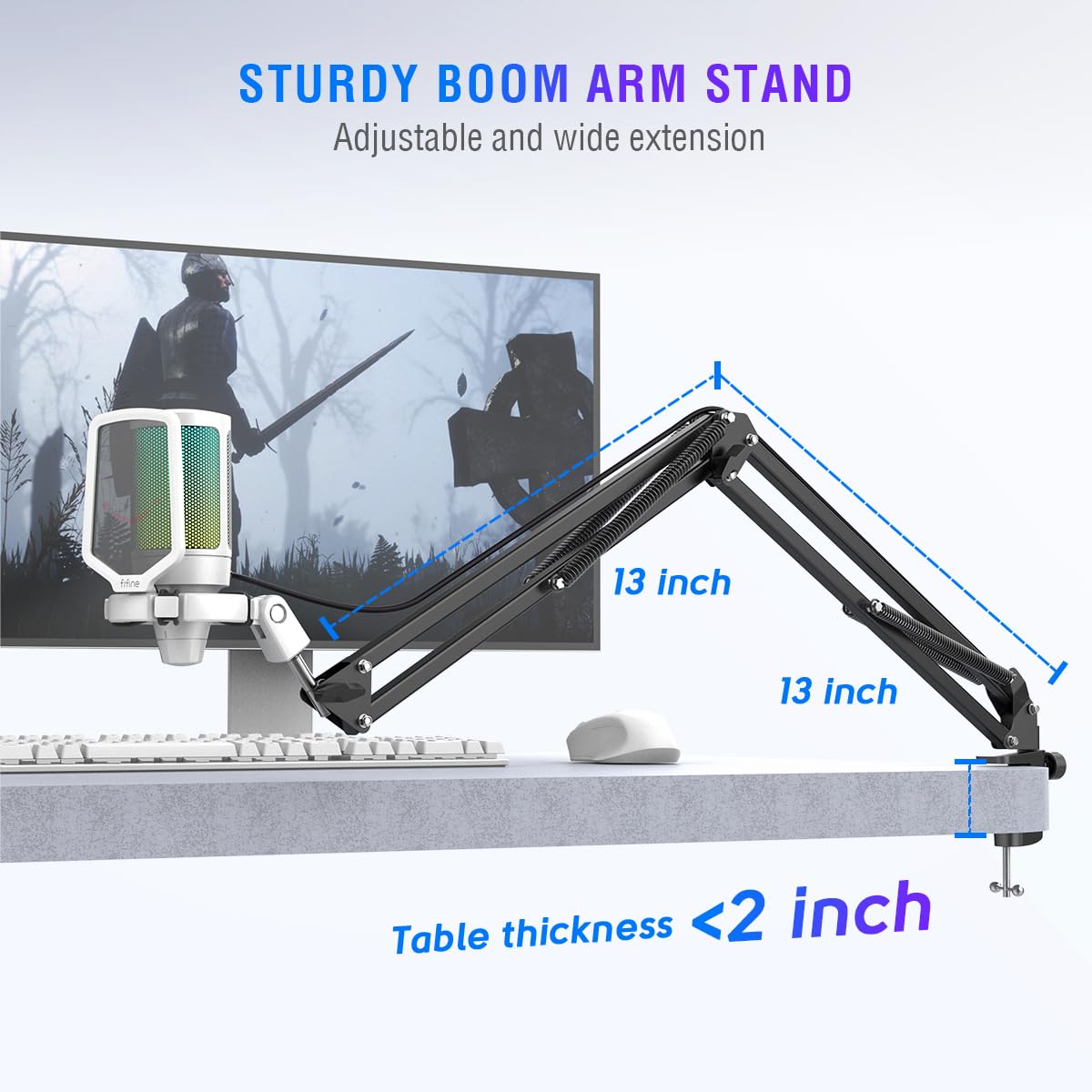 Foto 6 | Micrófono Usb Para Streaming De Videojuegos Fifine A6t Blanco Con Accesorios - Venta Internacional.