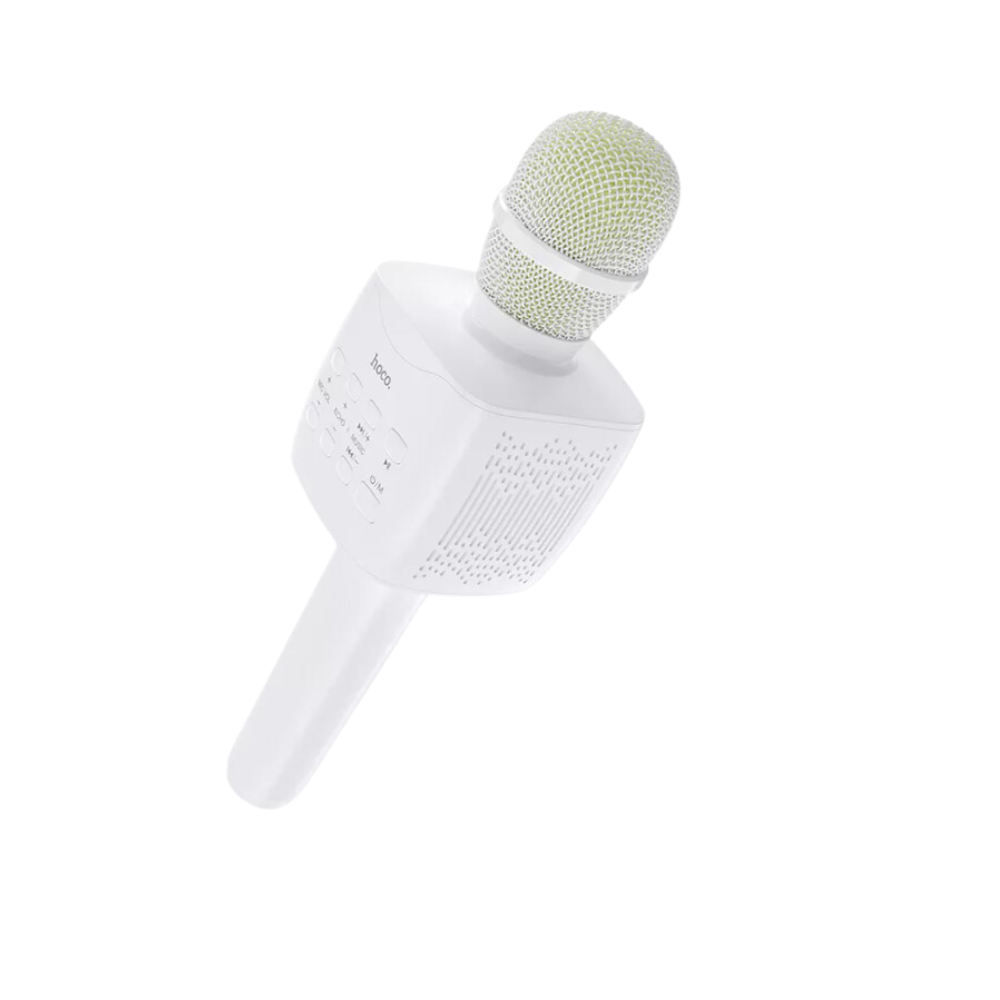 Foto 3 pulgar | Micrófono Hoco Bk5 Blanco Karaoke Bluetooth