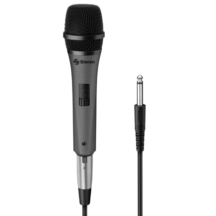 Foto 2 pulgar | Micrófono Alámbrico Steren Alta Fidelidad Unidireccional Cable 6.33mm De 5m Uso Múltiple